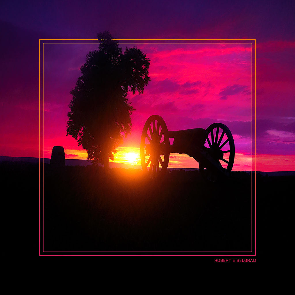 "Angle at Sundown" 6x6 Metal Print & Stand