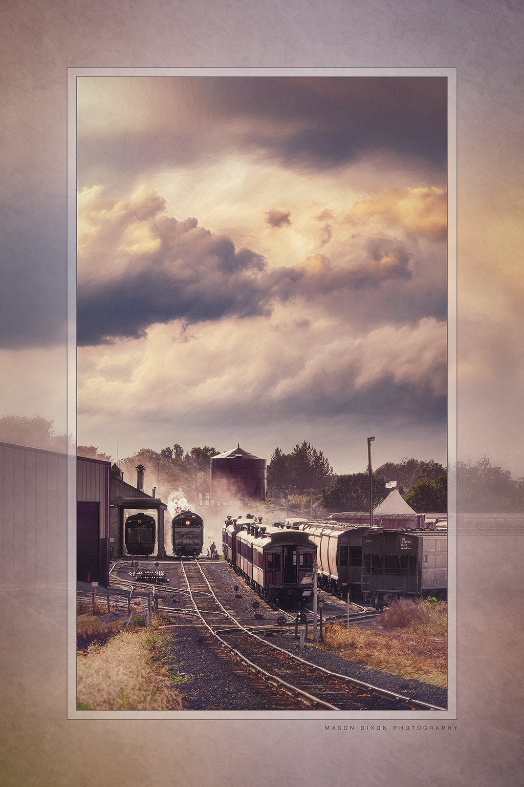 &quot;Strasburg Rail Yard&quot; 6x9 Metal Print with Stand