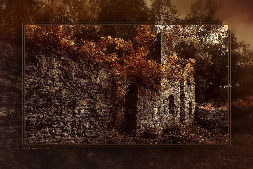 &quot;Stone Ruin Along the C&amp;O Canal&quot; 6x9 Metal Print with Stand