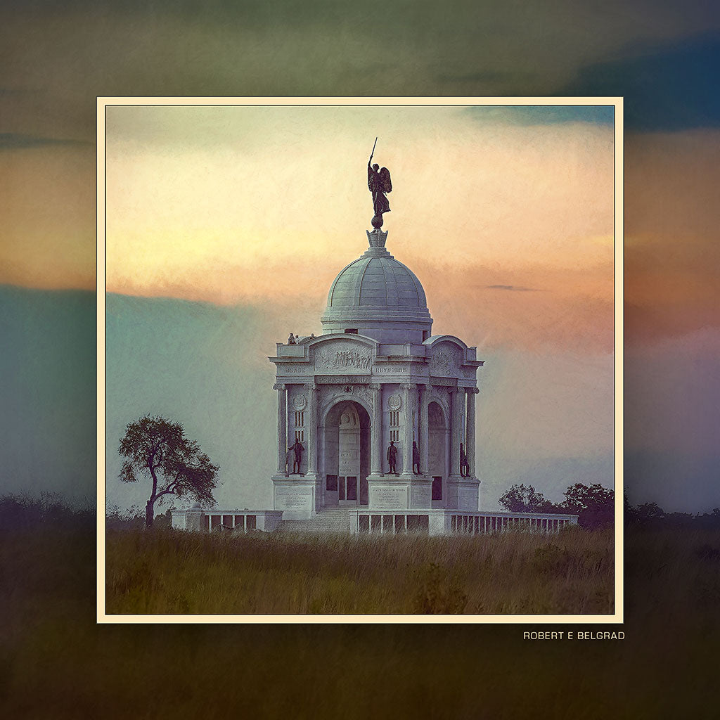 &quot;Pennsylvania Monument&quot; 6x6 Metal Print &amp; Stand