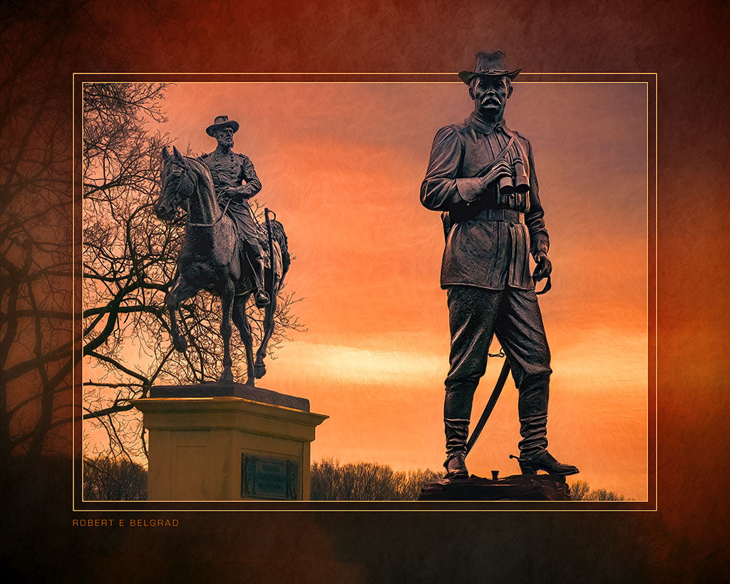 &quot;Buford and Reynolds&quot; 4x5 Metal Print &amp; Stand