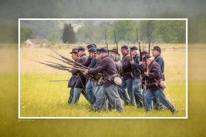 Copy of "Union Infantry Advance" 6x9 Metal Print & Stand