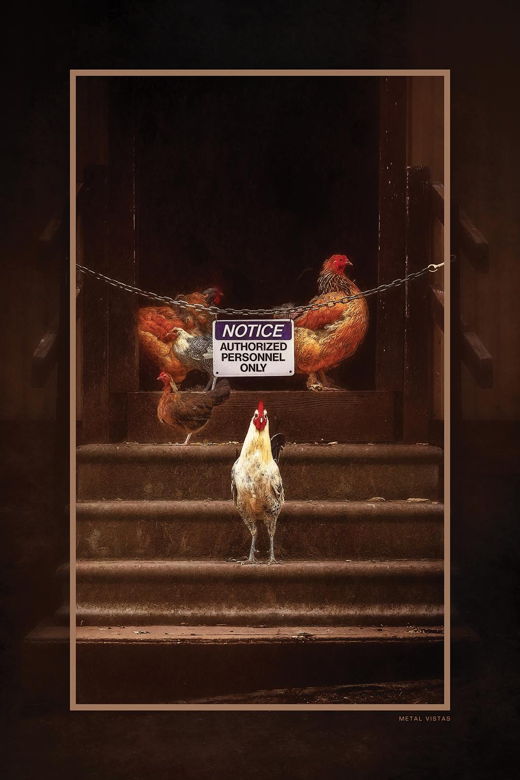 "Authorized Personnel, Redux" 6x9 Metal Print with Stand