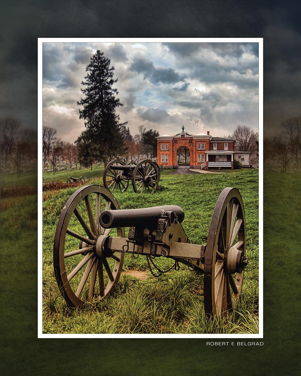 &quot;Evergreen Artillery - Redux&quot; 4x5 Metal Print &amp; Stand