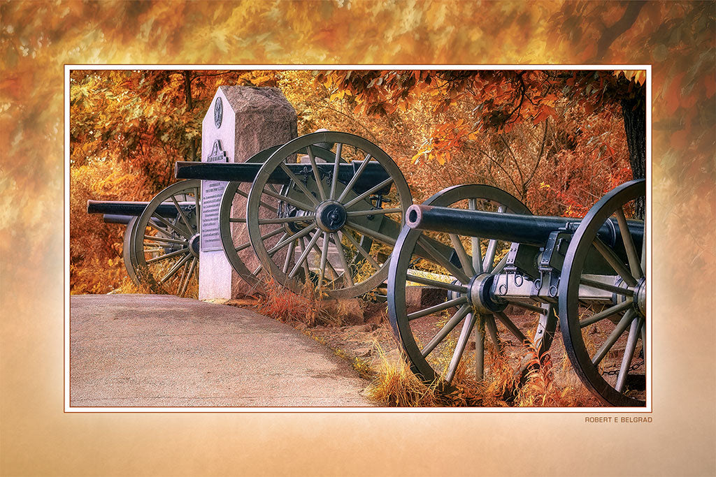 &quot;Hazlette&#39;s Battery in Autumn&quot; 4x6 Metal Print &amp; Stand