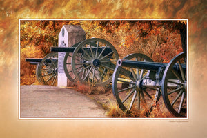 "Hazlette's Battery in Autumn" 4x6 Metal Print & Stand