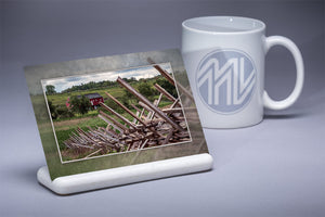 "McClean Farm and Fence" 4x6 Metal Print & Stand