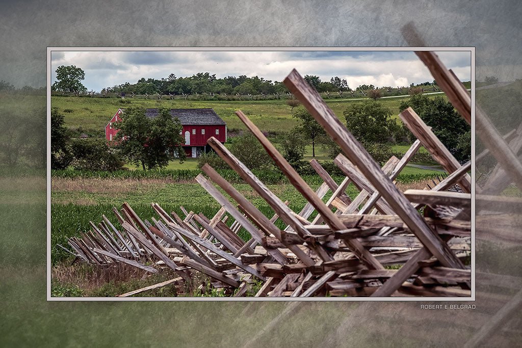 &quot;McClean Farm and Fence&quot; 4x6 Metal Print &amp; Stand