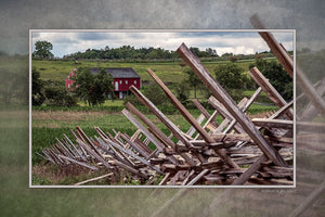 "McClean Farm and Fence" 4x6 Metal Print & Stand