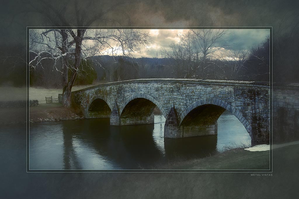 &quot;Burnside Bridge&quot; 6x9 Metal Print with Stand