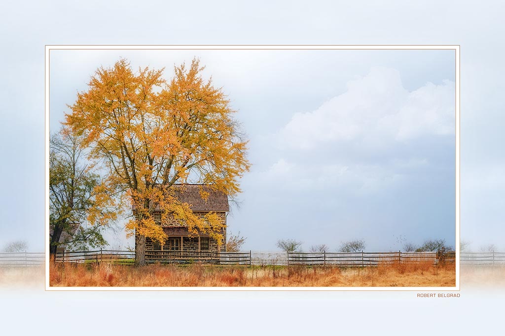 &quot;Weikert Farm in Autumn&quot; 4x6 Metal Print &amp; Stand