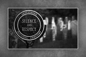 "Silence and Respect" 4x6 Metal Print & Stand