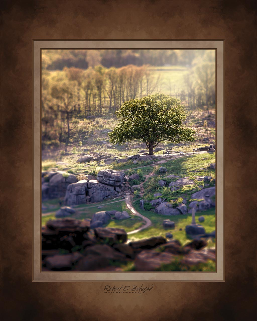 &quot;Gazing Across the Valley of Death&quot; 4x5 Metal Print &amp; Stand