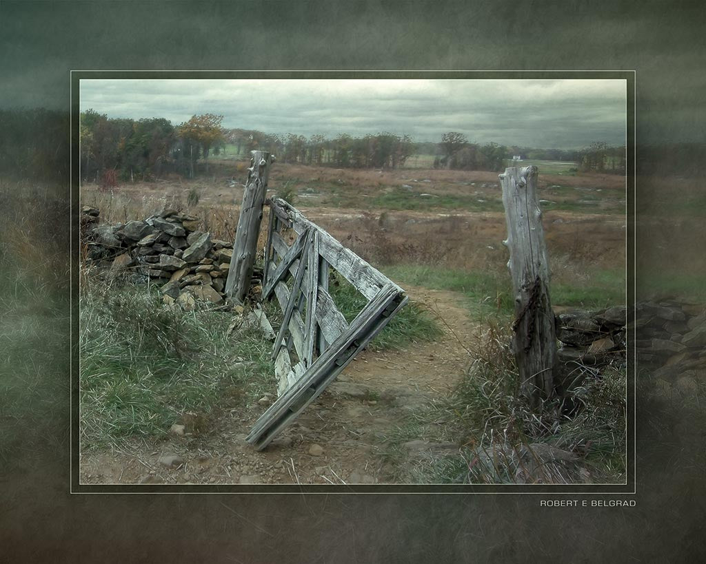 &quot;Forgotten Gate&quot; 4x5 Metal Print &amp; Stand