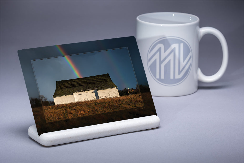 &quot;McPherson Double Rainbow&quot; 4x6 Metal Print &amp; Stand