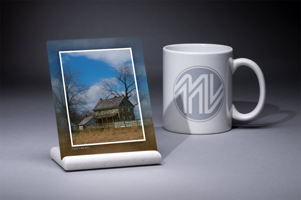 &quot;Weikert Farmhouse&quot; 4x5 Metal Print &amp; Stand
