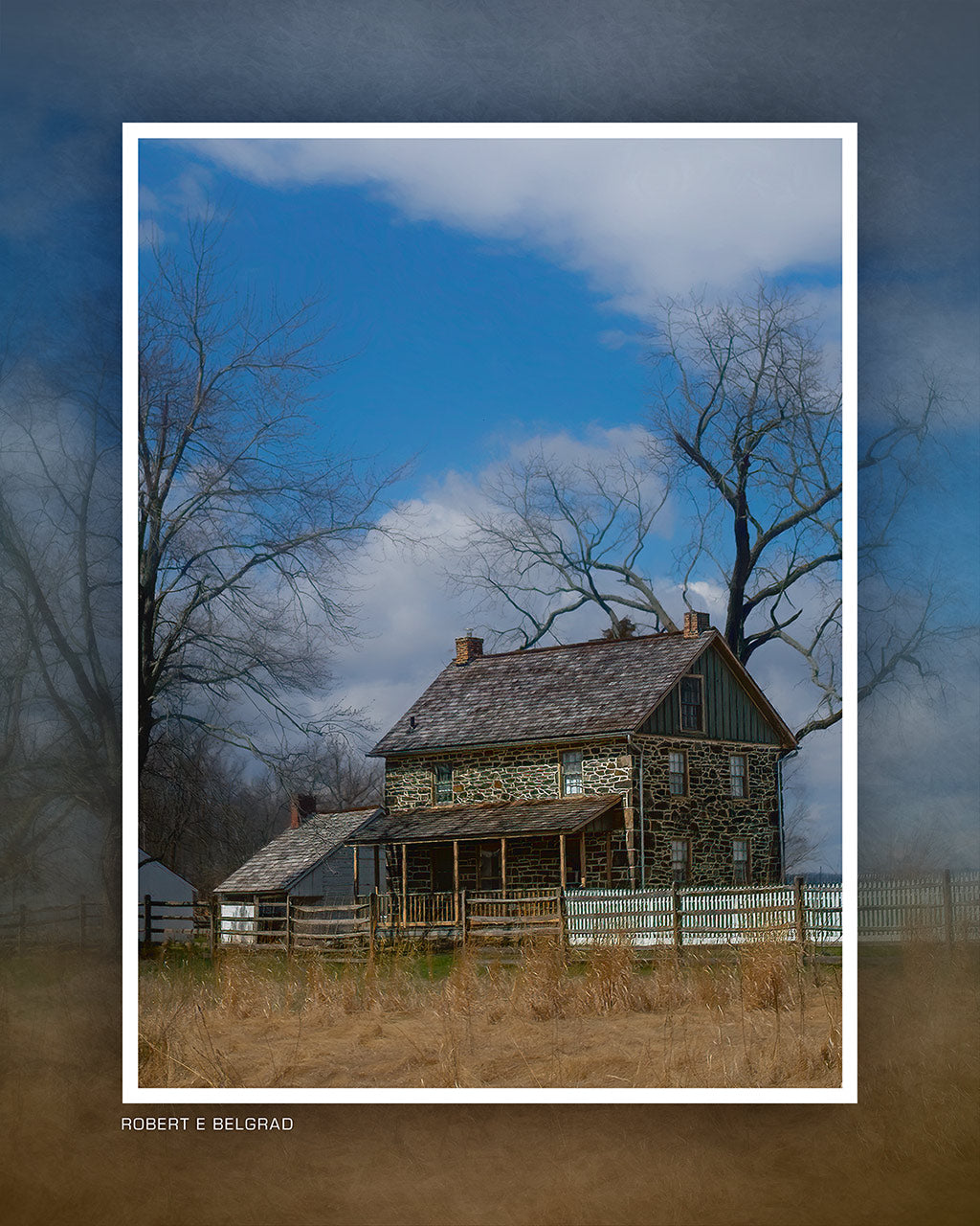 "Weikert Farmhouse" 4x5 Metal Print & Stand