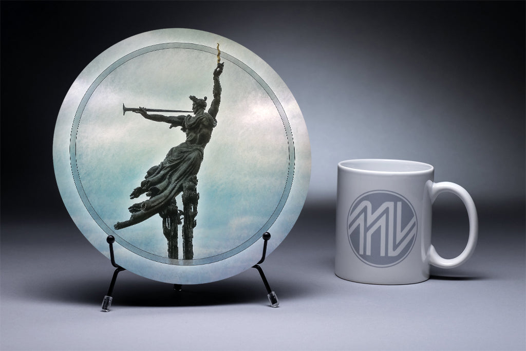 &quot;Spirit Triumphant&quot; 8 Inch Round Metal Print with Stand