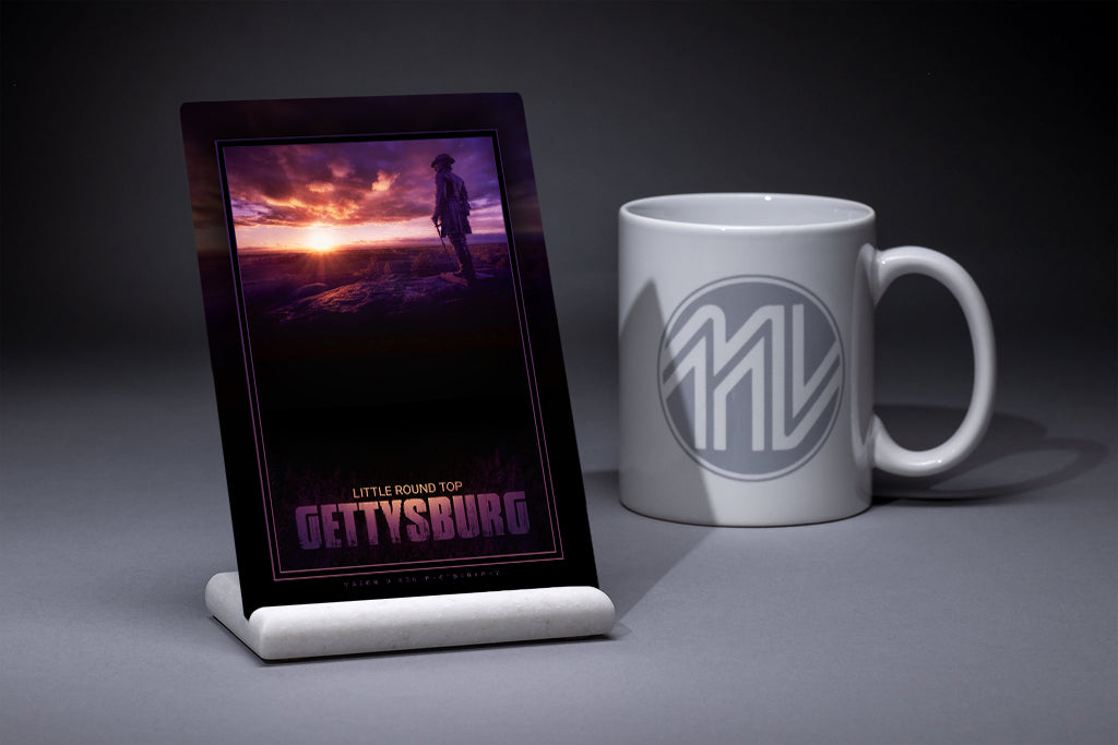 "Little Round Top" 4x6 Metal Print & Stand