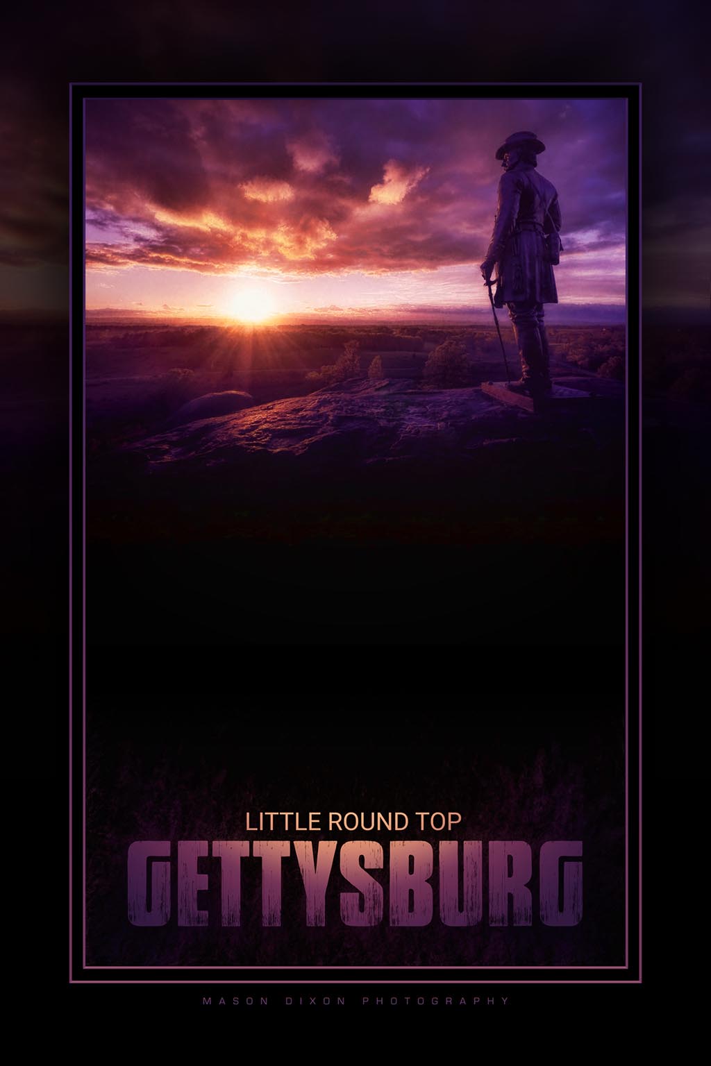 "Little Round Top" 4x6 Metal Print & Stand