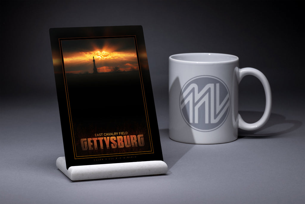 &quot;East Cavalry Field&quot; 4x6 Metal Print &amp; Stand