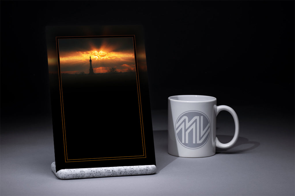 &quot;East Cavalry Field&quot; 6x9 Metal Print &amp; Stand