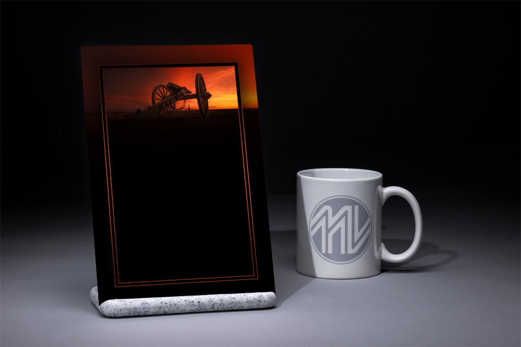 "Cushing's Battery" 6x9 Metal Print & Stand