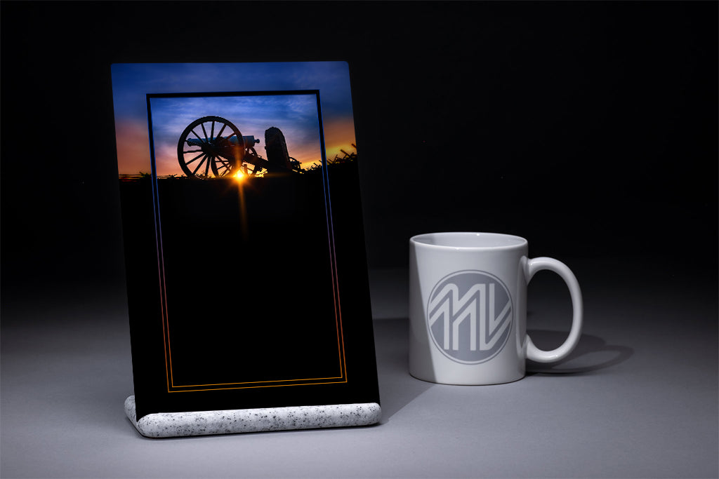 &quot;Dusk&#39;s Final Flare&quot; 6x9 Metal Print &amp; Stand