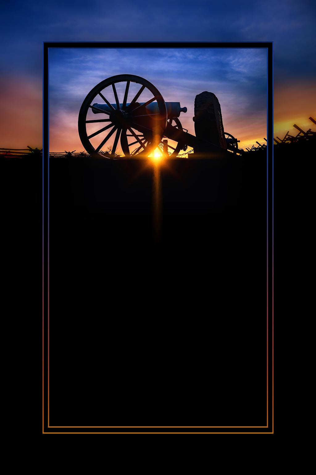 &quot;Dusk&#39;s Final Flare&quot; 6x9 Metal Print &amp; Stand