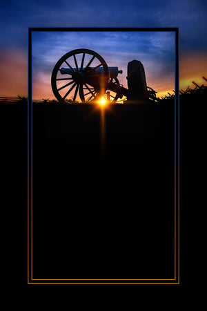 "Dusk's Final Flare" 6x9 Metal Print & Stand