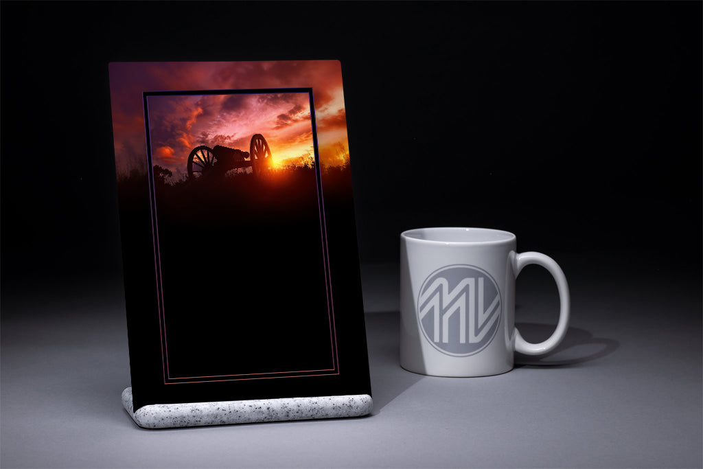 "Sunset on Hallowed Ground" 6x9 Metal Print & Stand