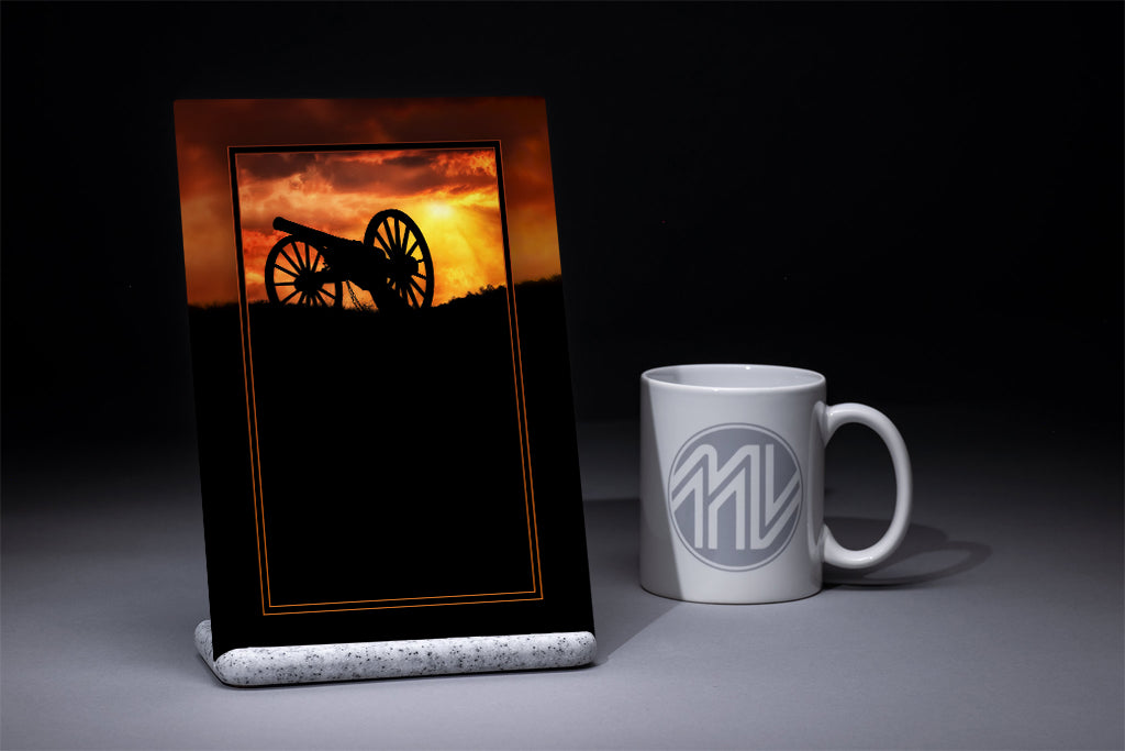 &quot;Orange Cannon&quot; 6x9 Metal Print &amp; Stand