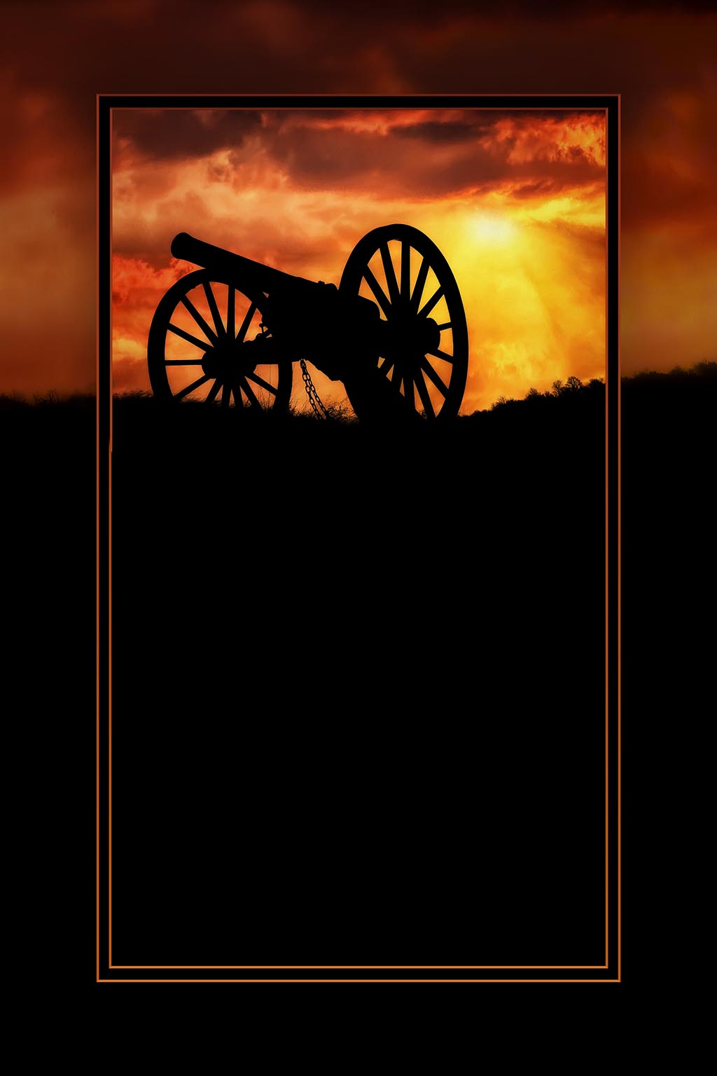 &quot;Orange Cannon&quot; 6x9 Metal Print &amp; Stand