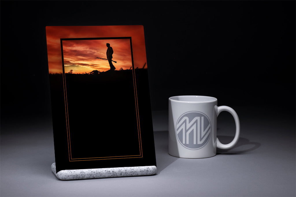 "John Burns Silhouette" 6x9 Metal Print & Stand