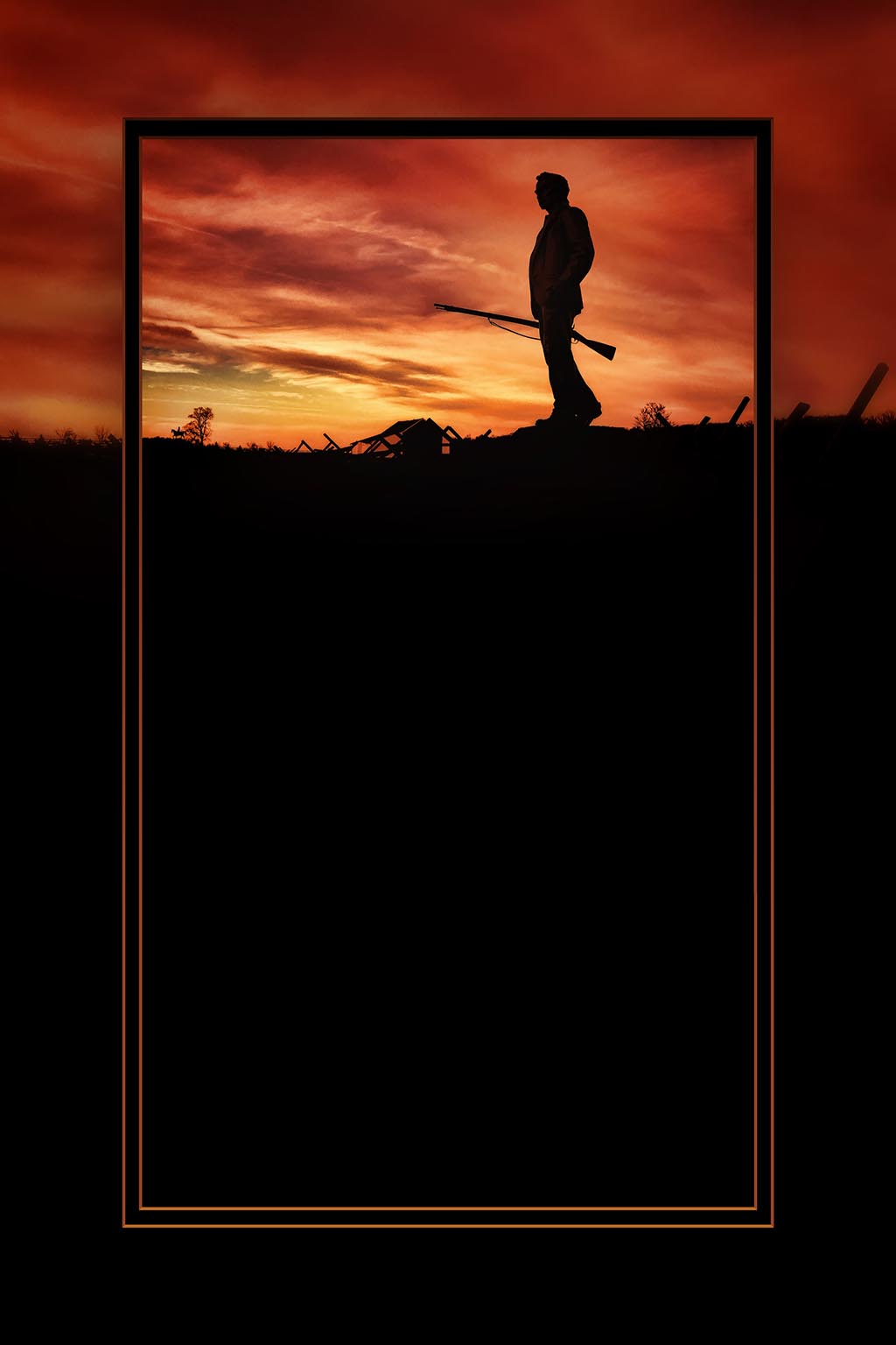 "John Burns Silhouette" 6x9 Metal Print & Stand