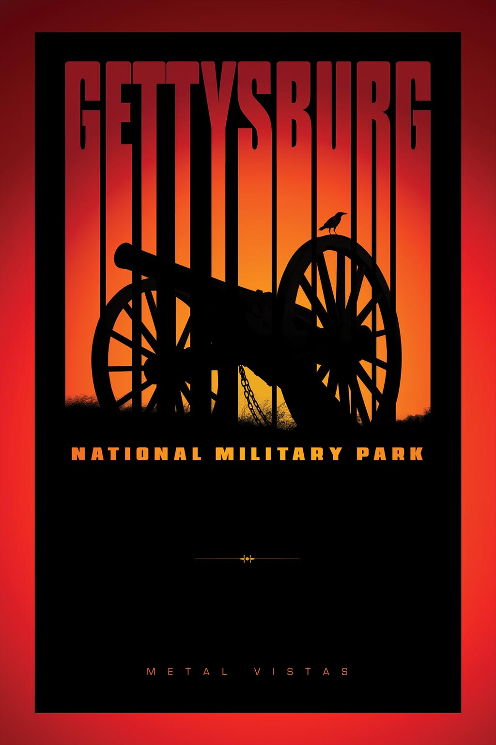 &quot;Gettysburg Sunrise&quot; 4x6 Metal Print &amp; Stand