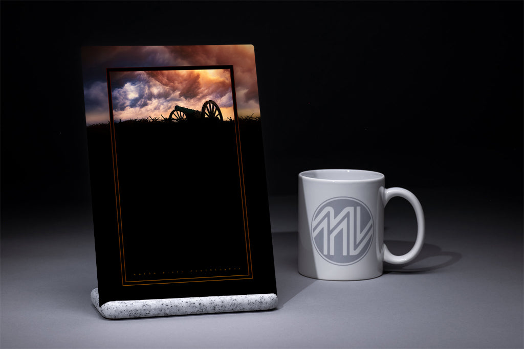 "Storm of War" 6x9 Metal Print & Stand