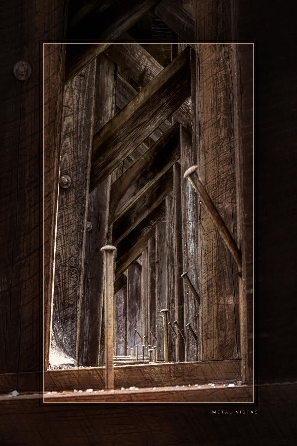 &quot;Harpers Ferry Trestle&quot; 6x9 Metal Print with Stand