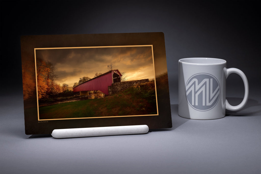 &quot;Bridge to Oblivion&quot; 6x9 Metal Print with Stand