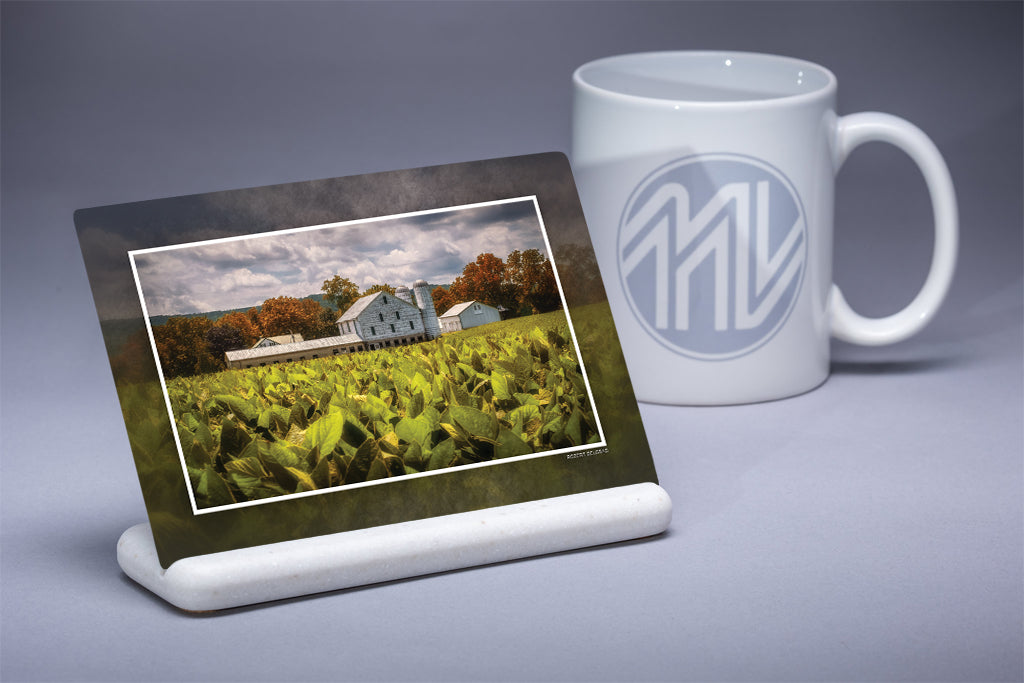 "Tobacco Farm" 4x6 Metal Print & Stand