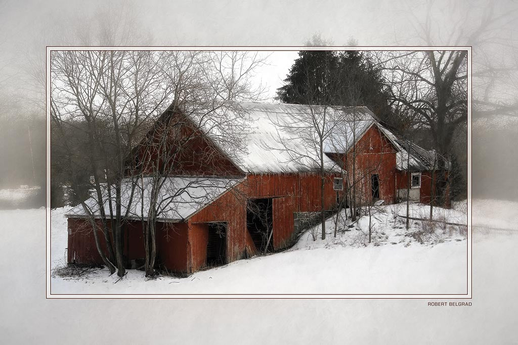 &quot;Gettysburg Red Barn&quot; 4x6 Metal Print &amp; Stand