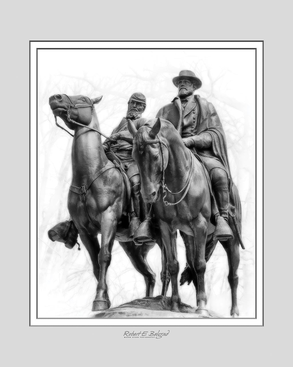 &quot;Lee and Jackson&quot; 4x5 Metal Print &amp; Stand