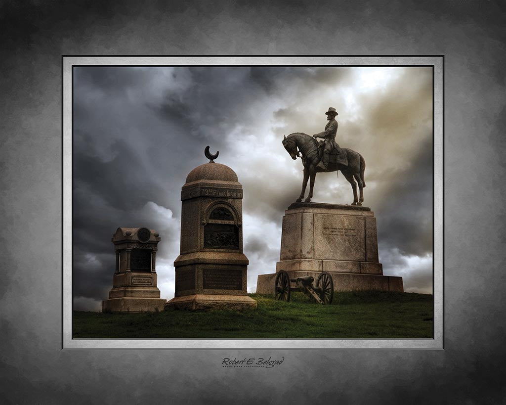 &quot;Cemetery Hill Tableau&quot; 4x5 Metal Print &amp; Stand