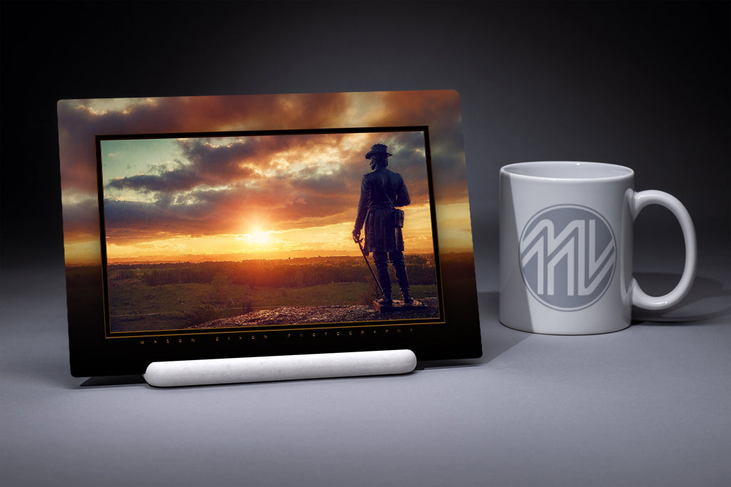 "Warren Observing the Slaughter Pen" 6x9 Metal Print & Stand