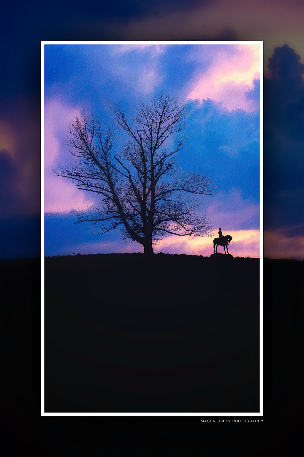 "Otis Howard at Cemetery Hill" 6x9 Metal Print & Stand