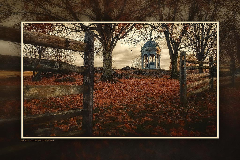 "Maryland State Monument at Antietam" 6x9 Metal Print & Stand