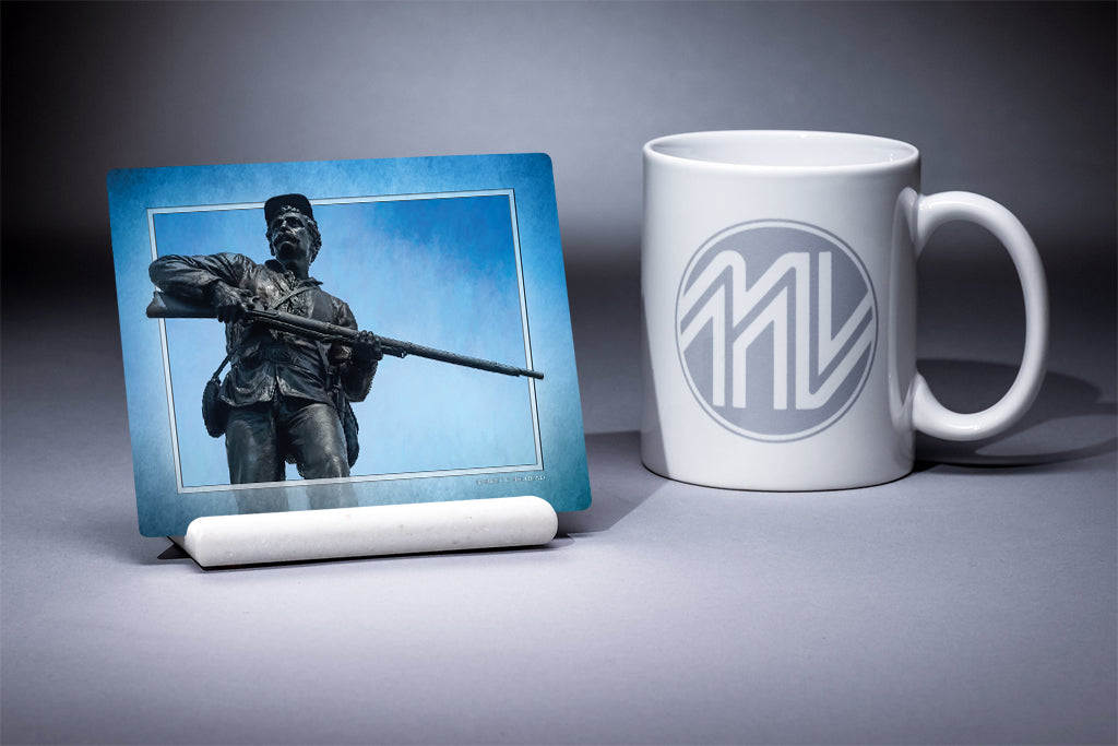 &quot;11th New York Infantry Monument&quot; 4x5 Metal Print &amp; Stand