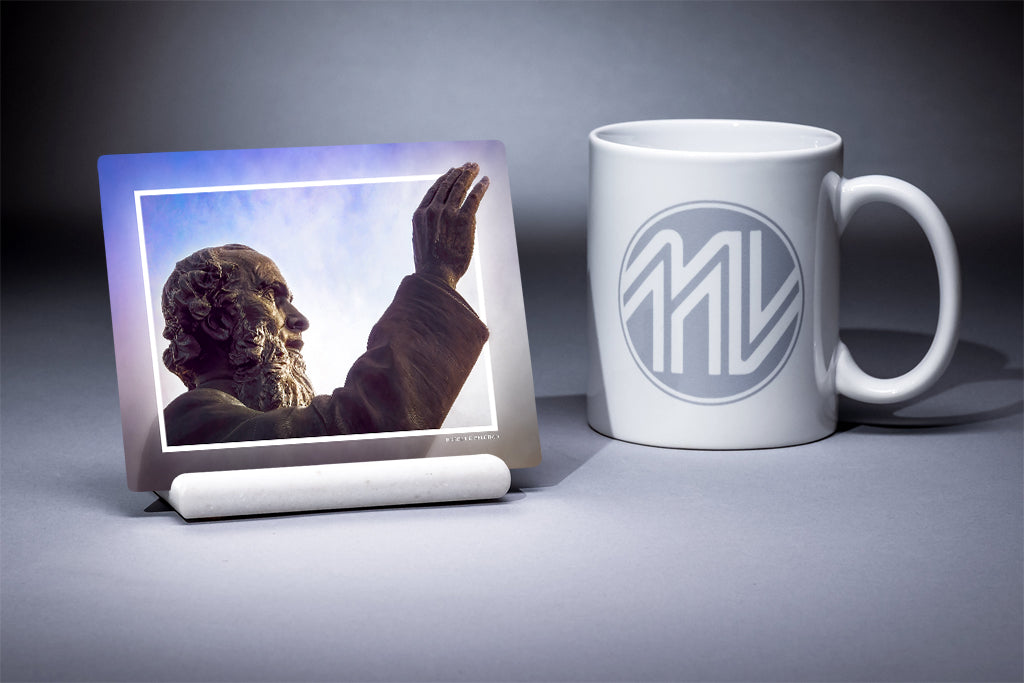 &quot;Father Corby&#39;s Benediction&quot; 4x5 Metal Print &amp; Stand