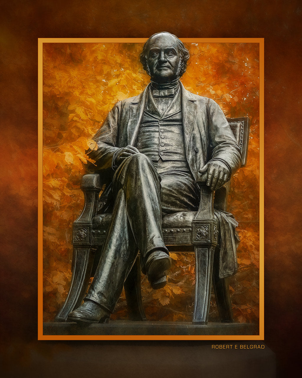 &quot;George Peabody&quot; 4x5 Metal Print &amp; Stand