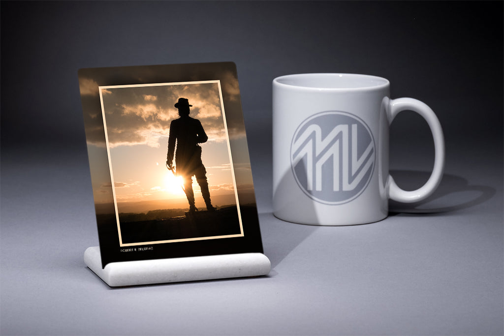 &quot;Warren Starburst Silhouette&quot; 4x5 Metal Print &amp; Stand